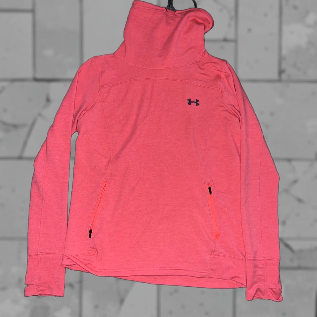Under Armour Under Armour Pink Turtle Neck Pullover Womens Size M Sweatshirt, Activewear, Turtleneck, Pullover, Size M, Regular, Women Size M / US 6-8 / IT 42-44 - 1 Thumbnail