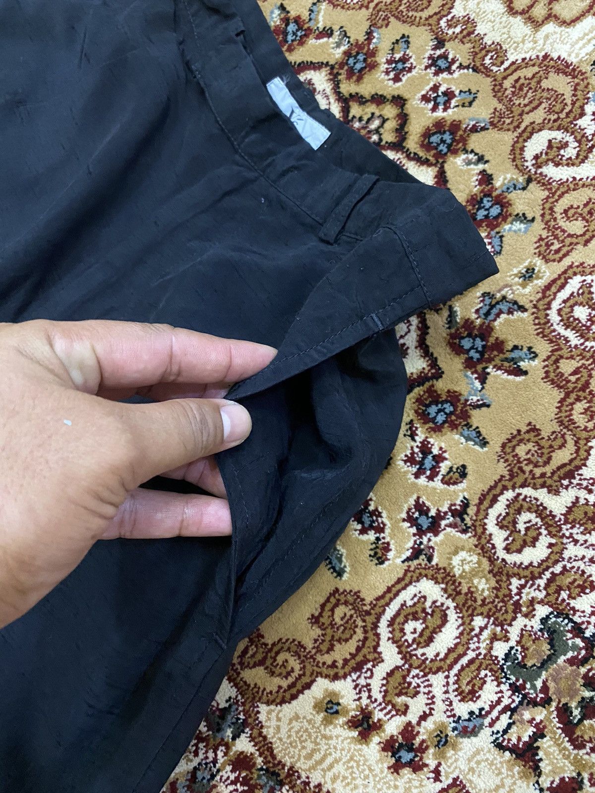 Designer × Y's × Yohji Yamamoto Y’s Yohji Yamamoto Palazzos Black Rayonne Size 24" / US 00 / IT 34 - 10 Thumbnail