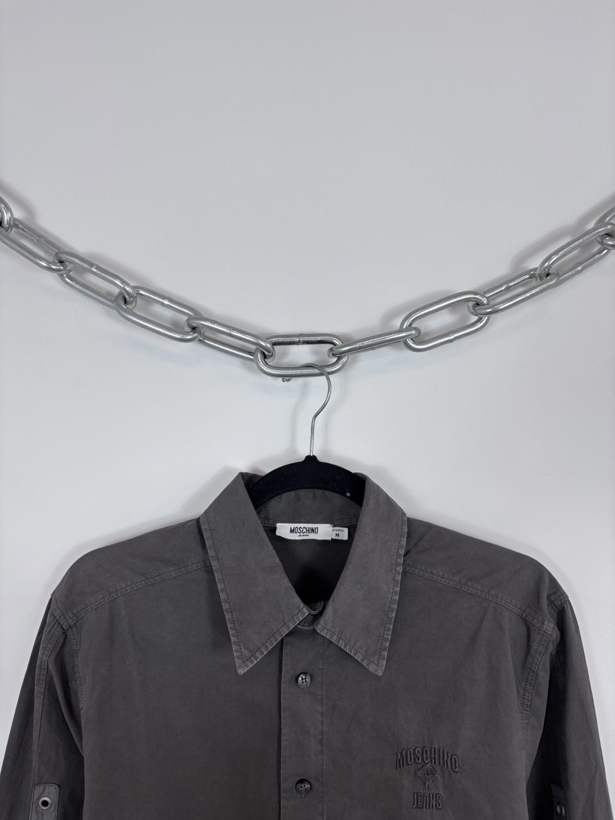 Moschino Vintage Moschino Jeans Men’s Khaki Brown Long Sleeve Shirt Size US M / EU 48-50 / 2 - 4 Thumbnail