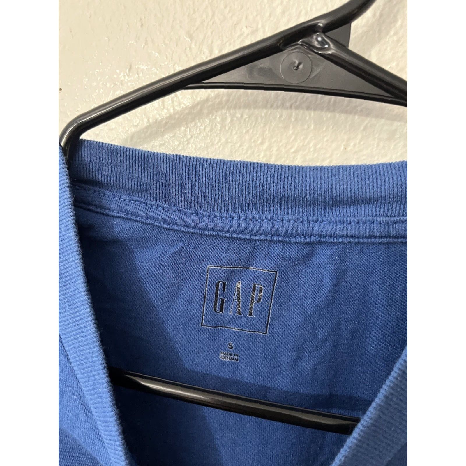 Gap GAP T-Shirt 100% Cotton Long Sleeve Blue Men Small Crew Neck Solid Size US S / EU 44-46 / 1 - 3 Thumbnail