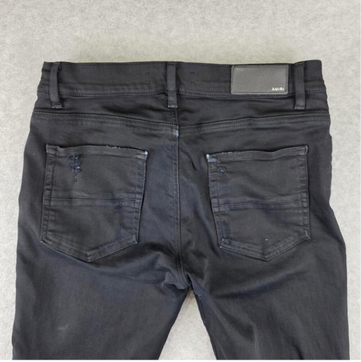 Amiri Authentic AMIRI Black Slim Stretch Jeans RiRi Zip Size 32 Size US 32 / EU 48 - 2 Thumbnail
