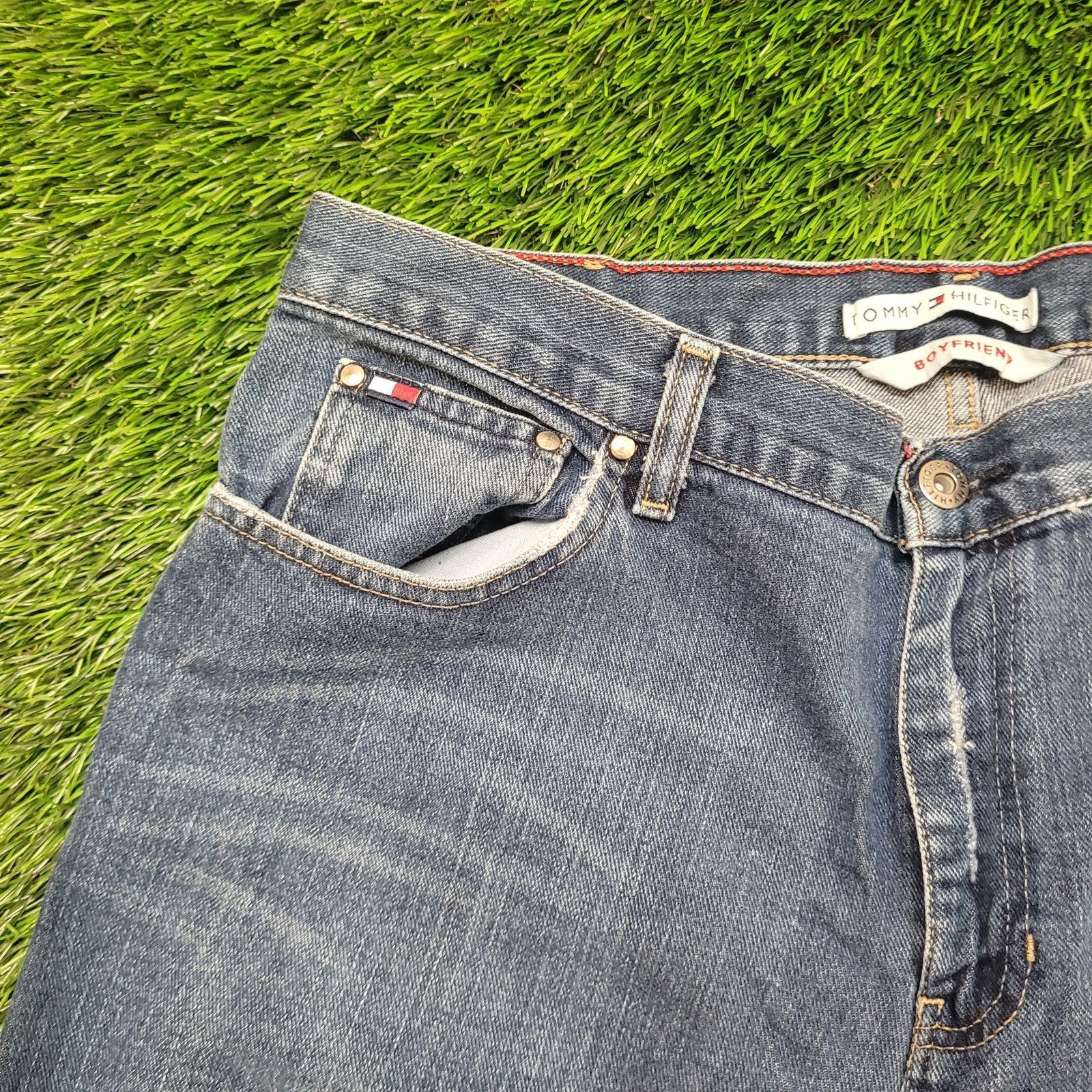 Tommy Hilfiger Y2K Tommy Hilfiger Boyfriend Jeans Womens 14L High Waisted Size 36" / US 14 / IT 50 - 6 Thumbnail