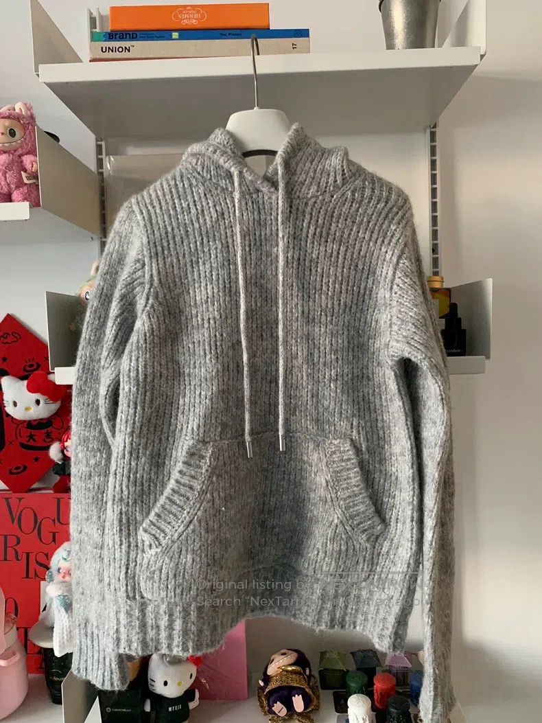 Helmut Lang HELMUT LANG Gray Hooded Sweater Size US XS / EU 42 / 0 - 1 Thumbnail