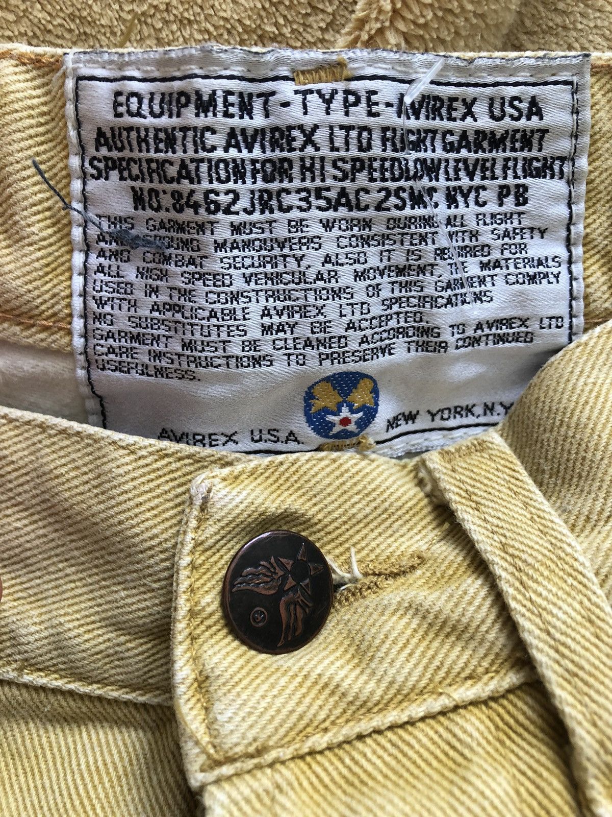Avirex × Vintage RARE AVIREX USA MADE IN ITALY VINTAGE YELLOW DENIM PANTS Size US 28 / EU 44 - 6 Thumbnail