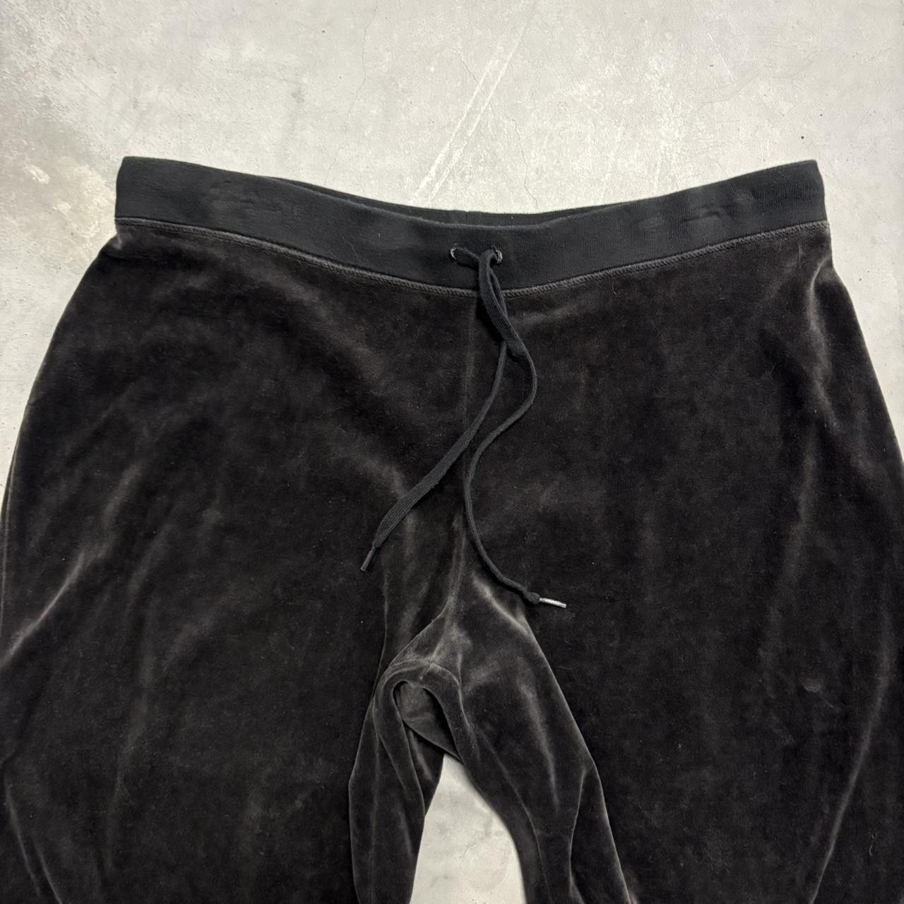 Tommy Hilfiger Crazy Vintage Y2K/2000s Baggy Wideleg Tommy Hilfiger Black Velvet Sweatpants! Size US 34 / EU 50 - 4 Thumbnail