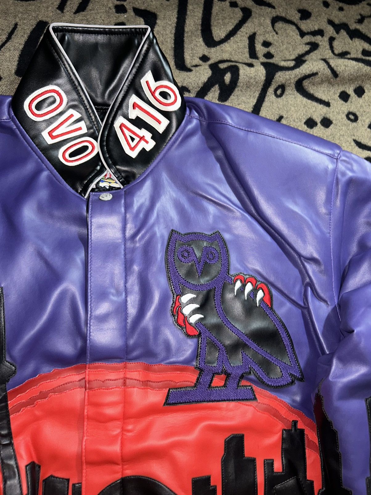 Jeff Hamilton Jurassic Park x Jeff Hamilton x OVO Varsity Jacket Size US L / EU 52-54 / 3 - 4 Thumbnail