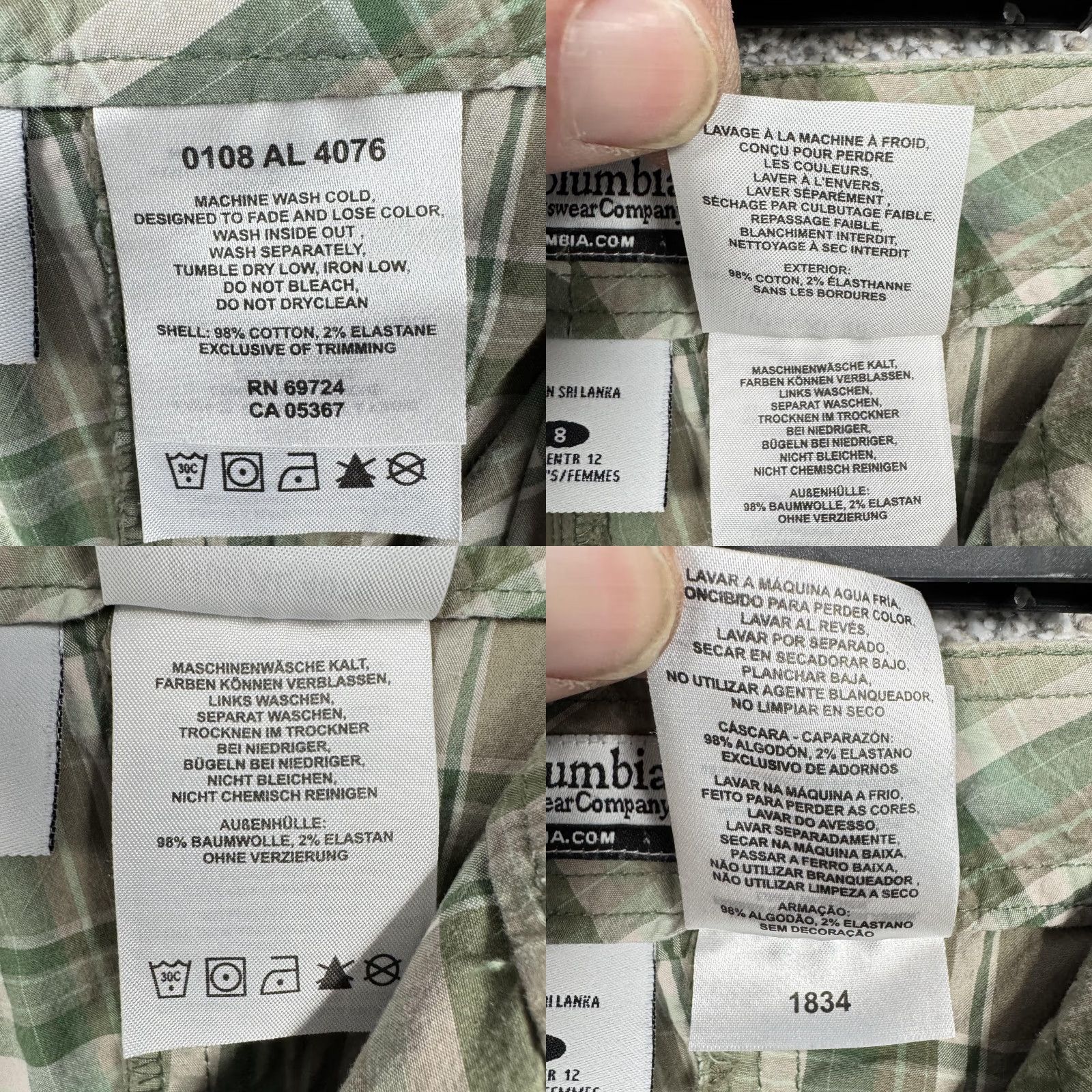Vintage Columbia Bermuda Shorts 8 Green Tan Plaid Women Adult Casual Walking 9 Inseam 33 in Waist Cotton Spandex Plaid Pattern Womens Size 30" / US 8 / IT 44 - 9 Thumbnail