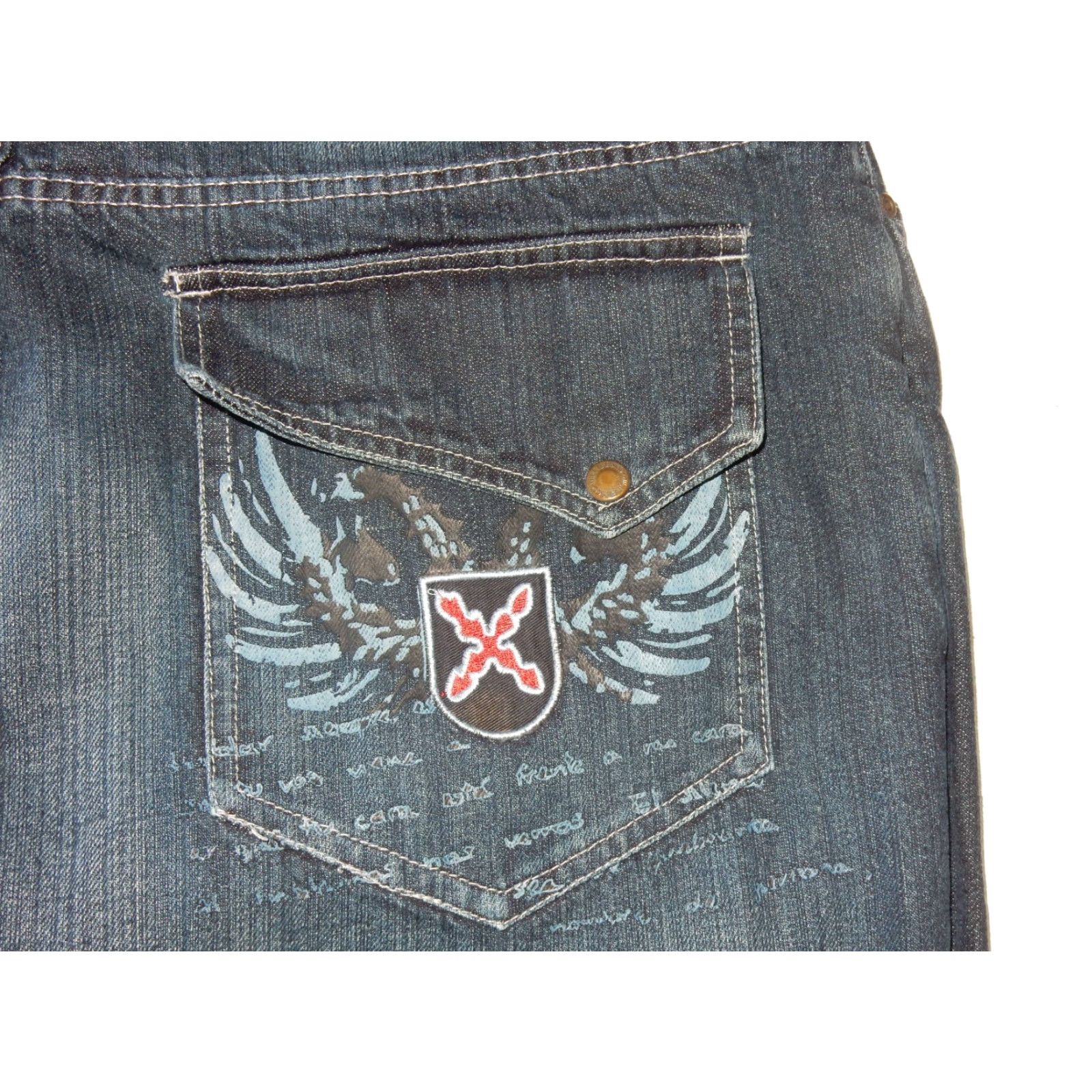 Denime VINTAGE Willie Esco Men's Jeans Size 40x35 Straight Fit Blue Denim 80s Size US 40 / EU 56 - 2 Thumbnail