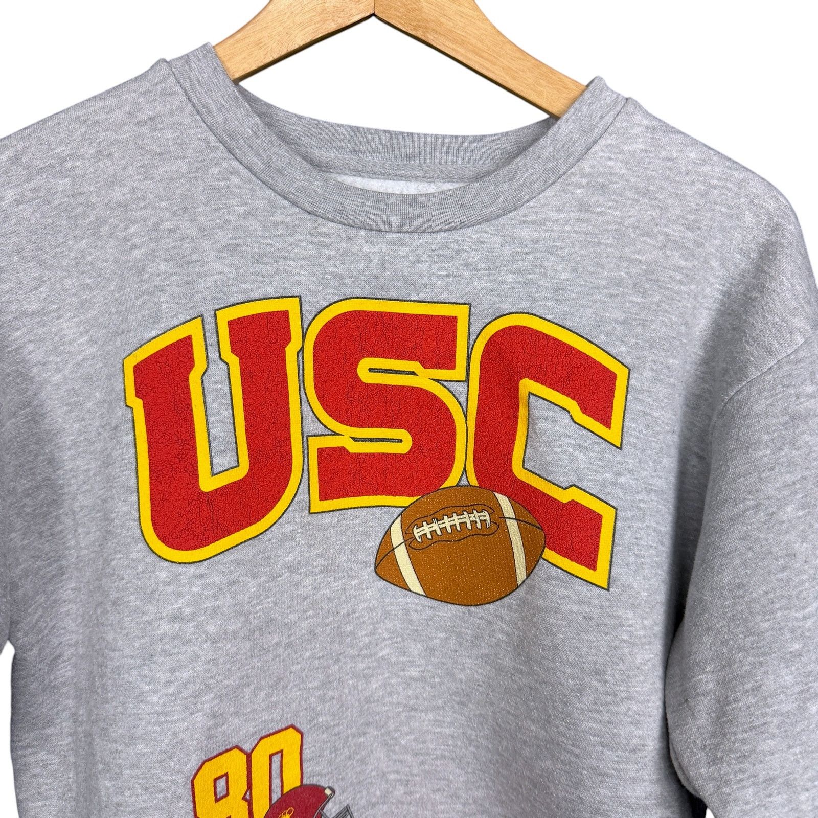 Ripple Junction Ripple Junction USC Womens Med Gray Retro Graphic Sweatshirt Size M / US 6-8 / IT 42-44 - 3 Thumbnail