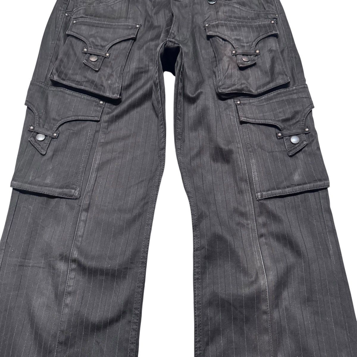 HIDEAWAYS Hideaways Nicole Pinstriped Cargo Pants Flare Size US 34 / EU 50 - 6 Thumbnail