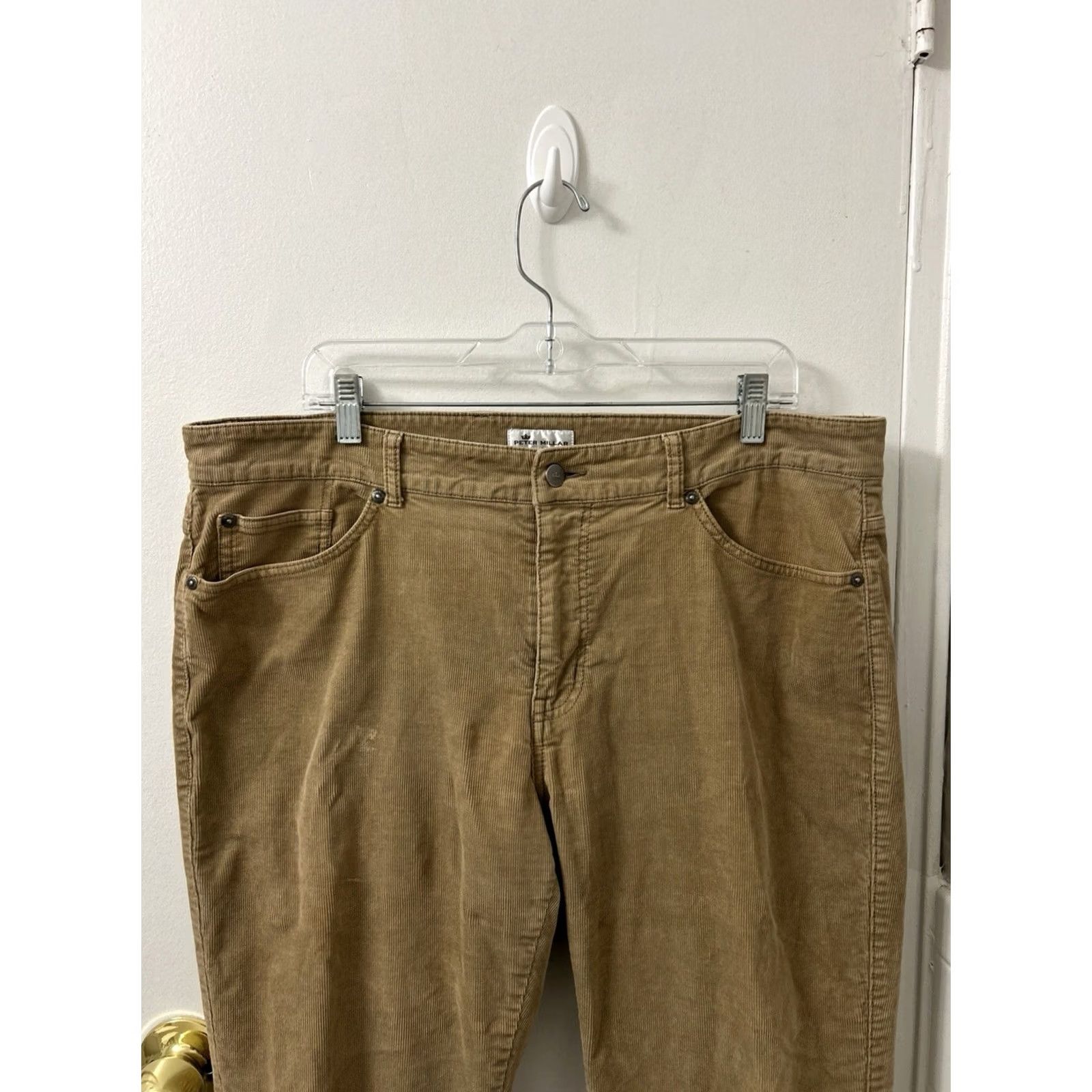 Peter Millar Peter Millar Corduroy Pants Mens 38x30 Brown Straight Leg Trousers Chino Casual Workwear Size US 38 / EU 54 - 2 Thumbnail