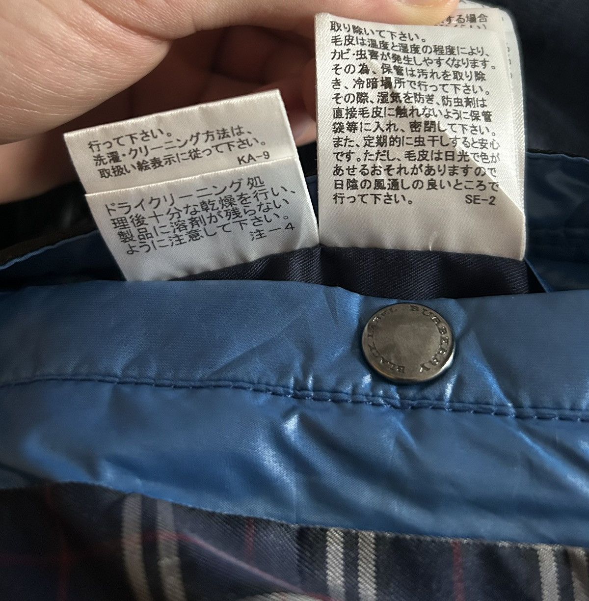 Burberry Burberry Blue Down Puffer Jacket | Early 1 2000s Archive | Size US L / EU 52-54 / 3 - 10 Thumbnail