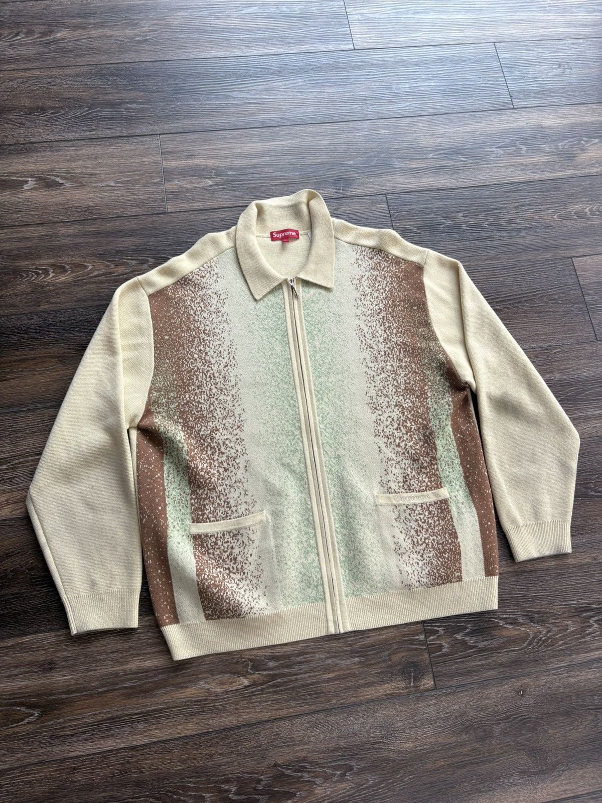 Supreme Supreme Gradient Stripe Zip Up Cardigan (SS22) | Grailed