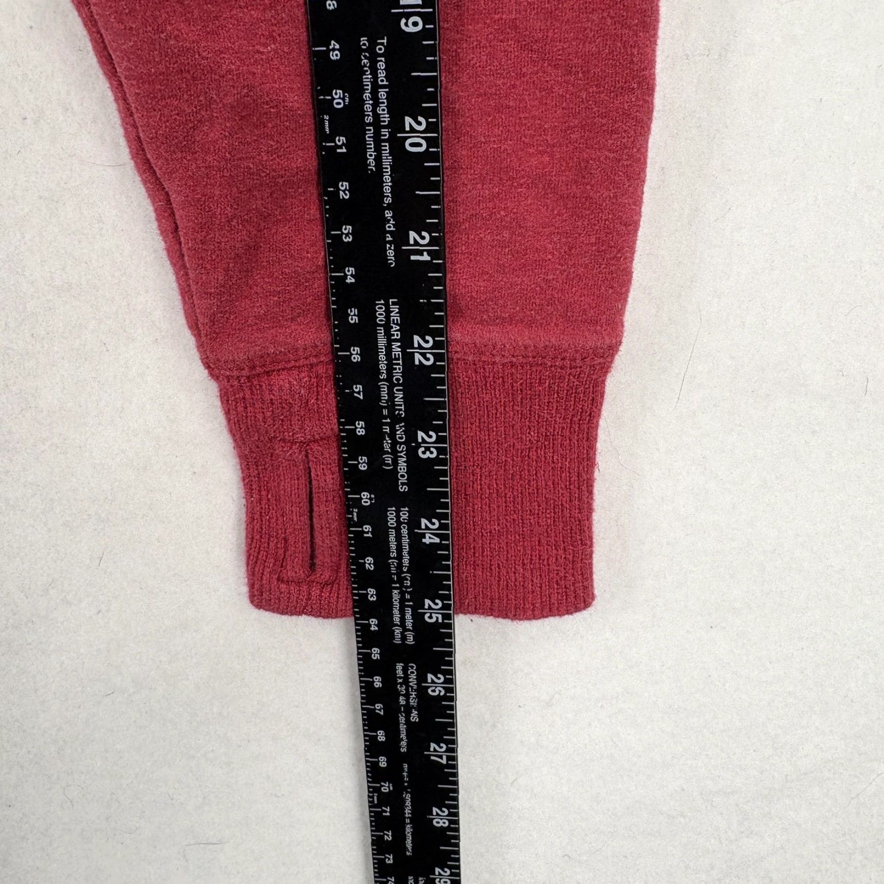 Vintage L.L.Bean Cozy Pullover Womens XL Red Cowl Neck Kangaroo Pocket Stretch Sweatshirt Casual Knit Size XL / US 12-14 / IT 48-50 - 7 Thumbnail