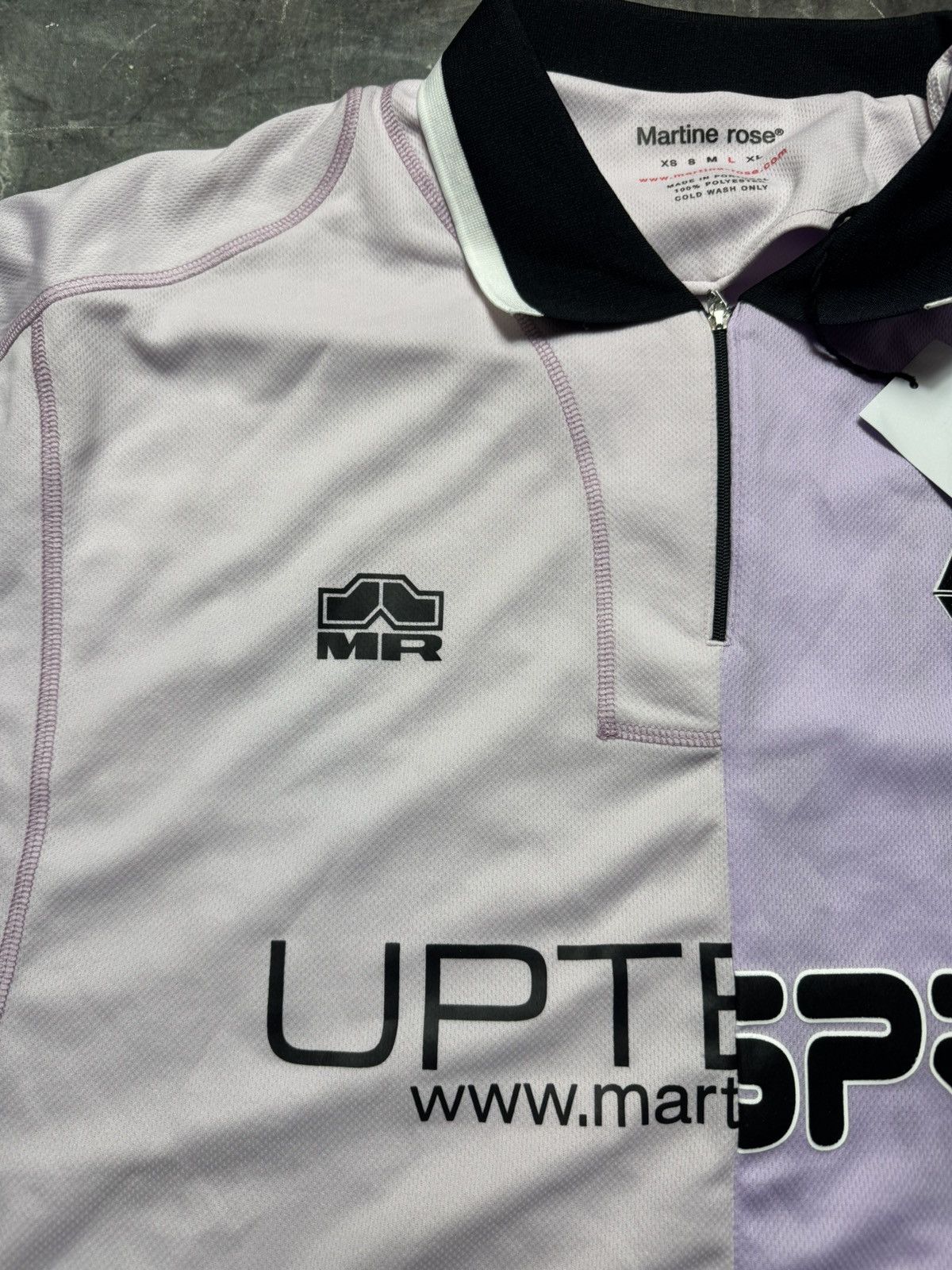 Martine Rose Martine Rose Half and Half Football Top in Pink Size US L / EU 52-54 / 3 - 3 Thumbnail