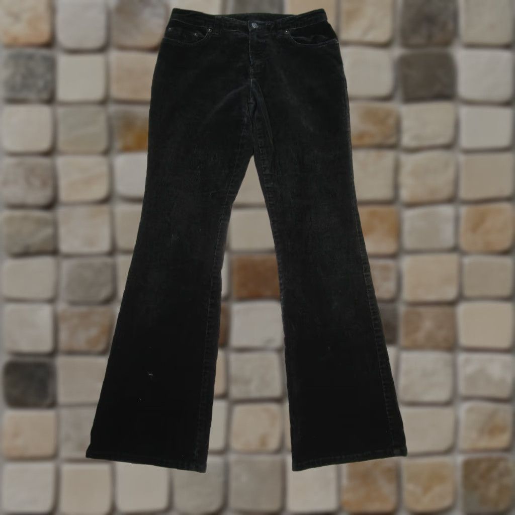 Ralph Lauren VINTAGE Ralph Lauren Pants Womens 4 Black Corduroy Bootcut Chino 90s Dressy Size 27" / US 4 / IT 40 - 1 Thumbnail