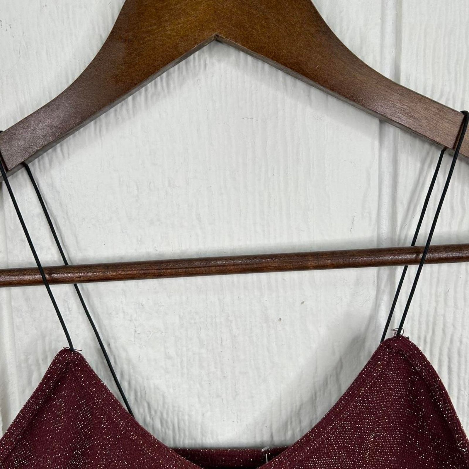 Free People Free People Red Sparkly Cropped Body Con Tank Top X-Small Size XS / US 0-2 / IT 36-38 - 3 Thumbnail