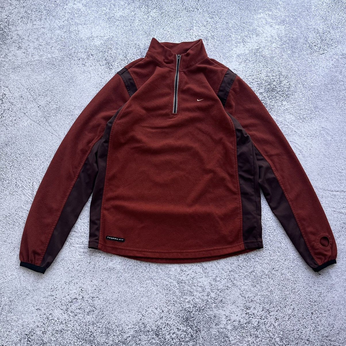 Nike × Vintage Nike small swoosh Therma-Fit 1/4 zip fleece sweatshirt Size M / US 6-8 / IT 42-44 - 1 Thumbnail