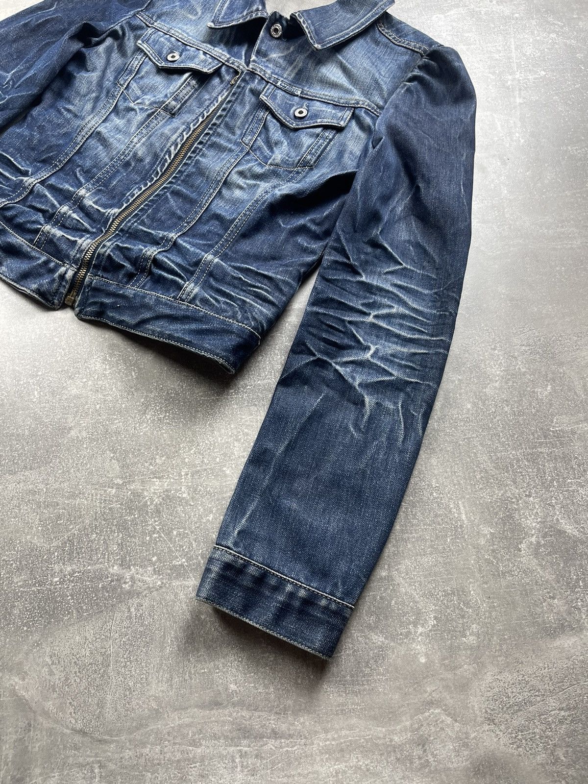 Diesel Women’s Vintage Y2K Denim Jacket M Distressed Cropped