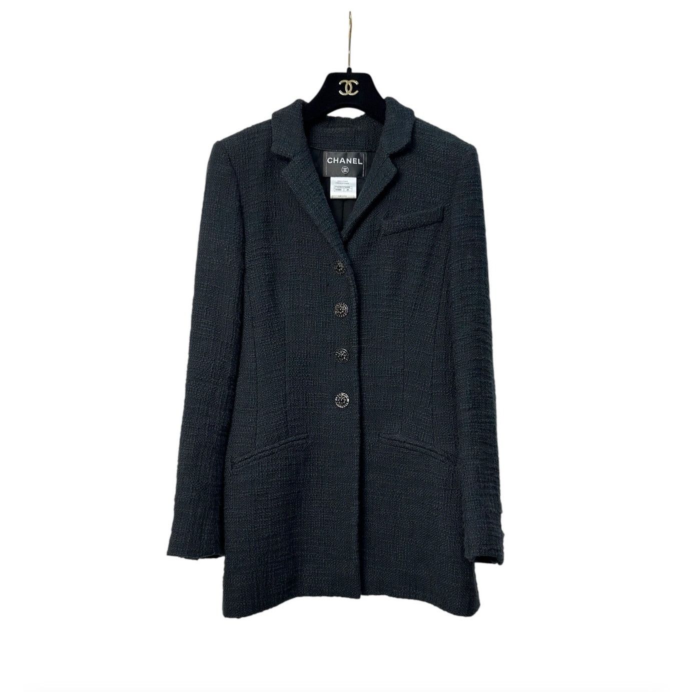 CHANEL Paris-Bombay Black Tweed Jacket - Size 38