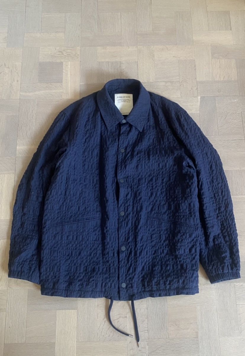 Coach Jacket Navy Seersucker