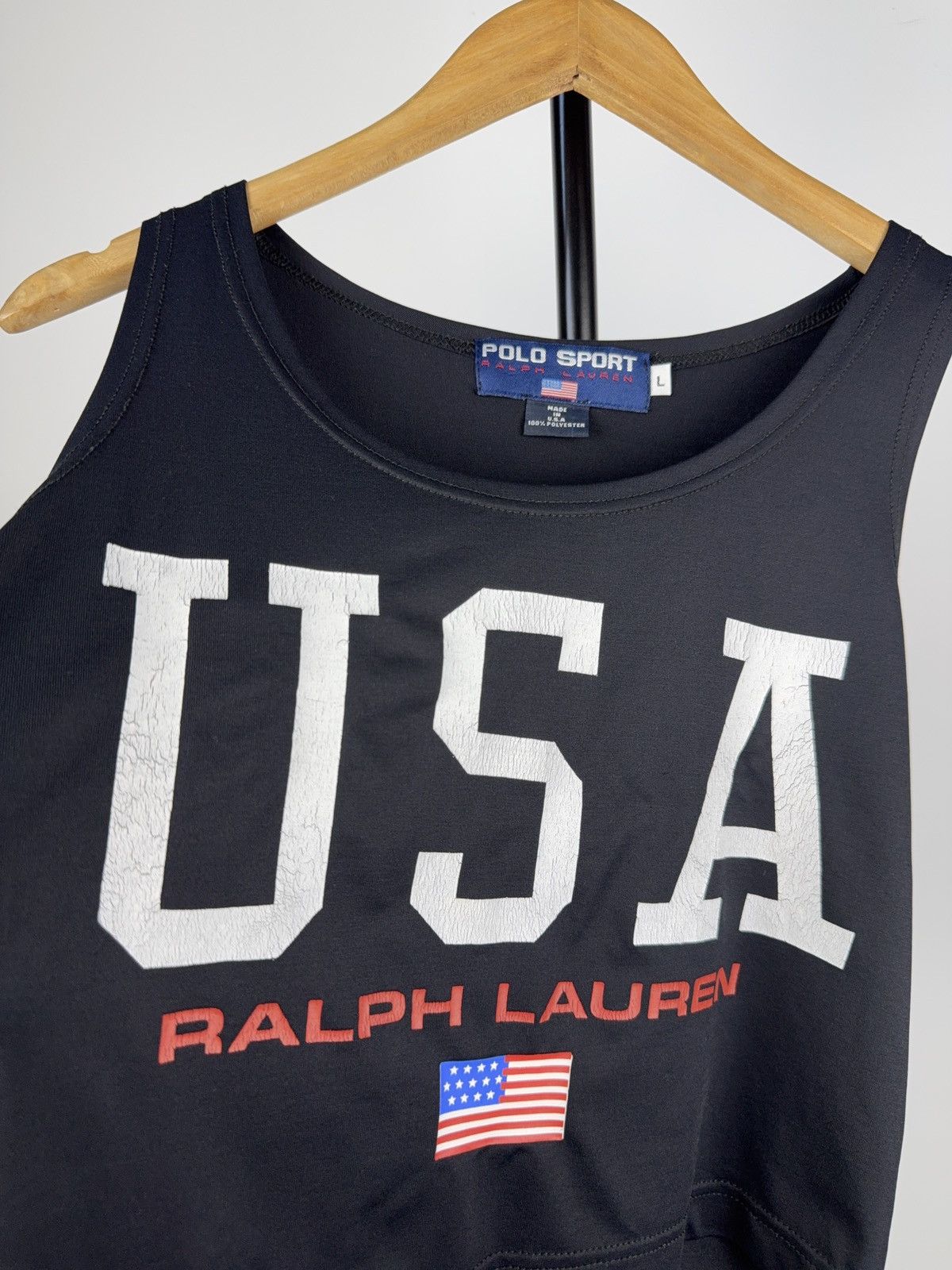 Polo Ralph Lauren Vintage 90s Retro USA Ralph Lauren Polo sport Big Logo Top Size L / US 10 / IT 46 - 4 Thumbnail