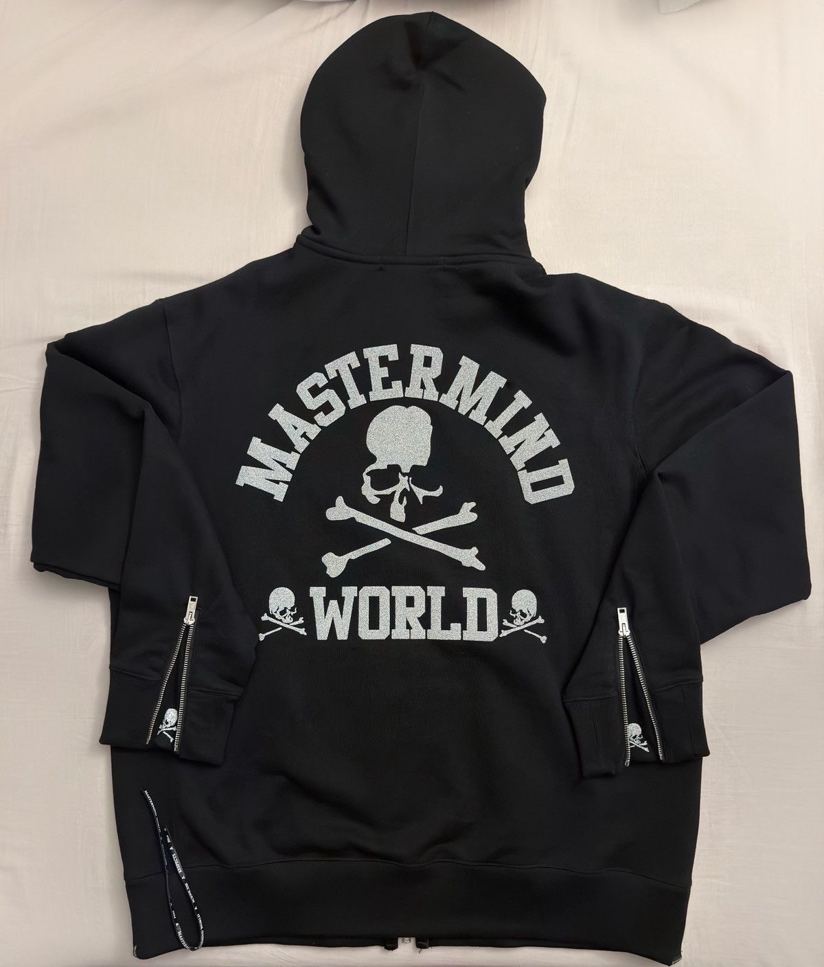 Mastermind World MASTERMIND WORLD Black Glass Beaded Full-Zip Hoodie Size US XL / EU 56 / 4 - 1 Thumbnail