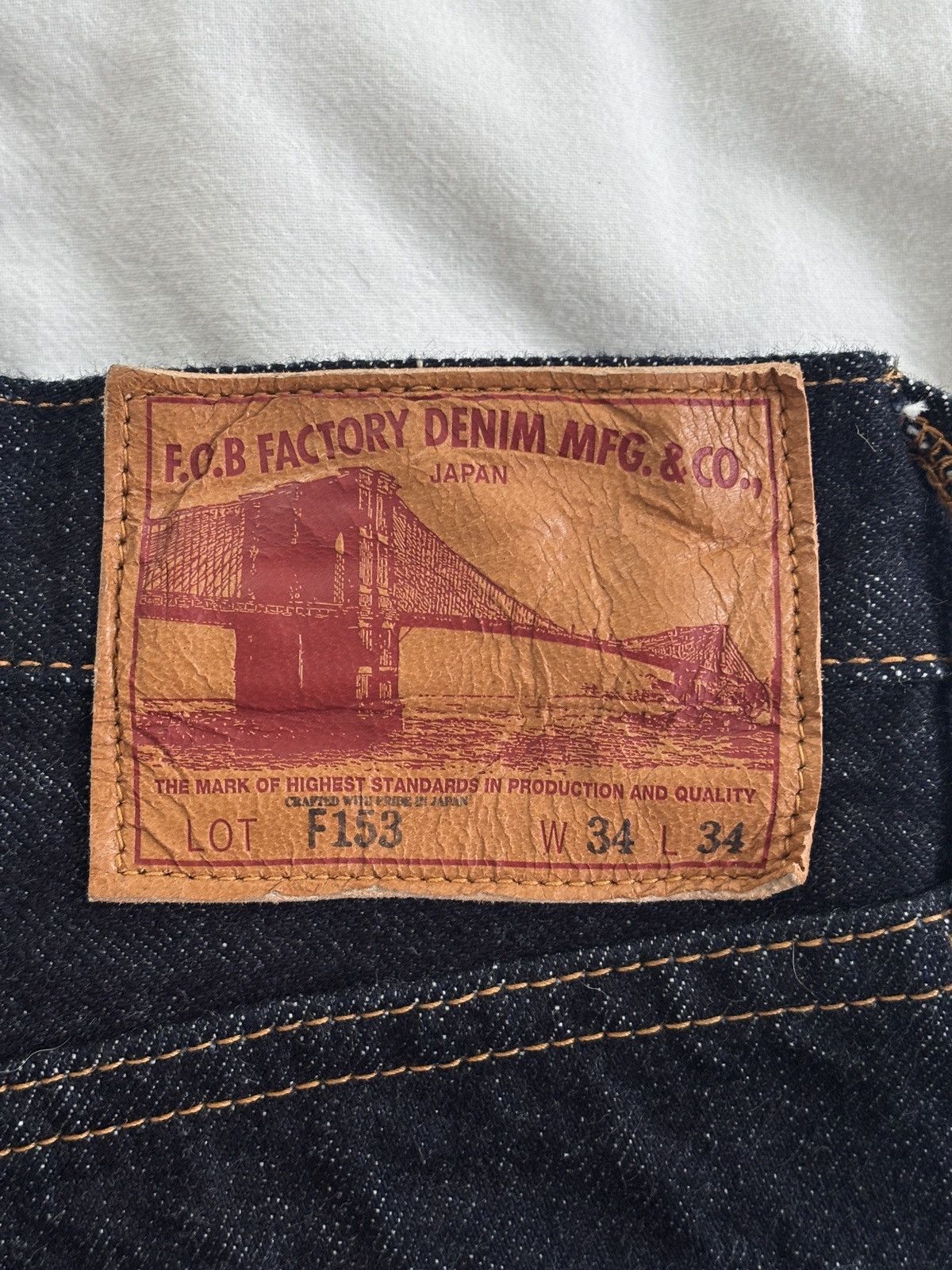 FOB Factory × Japanese Brand FOB Factory Selvadge Tapered Jeans Size US 34 / EU 50 - 7 Thumbnail