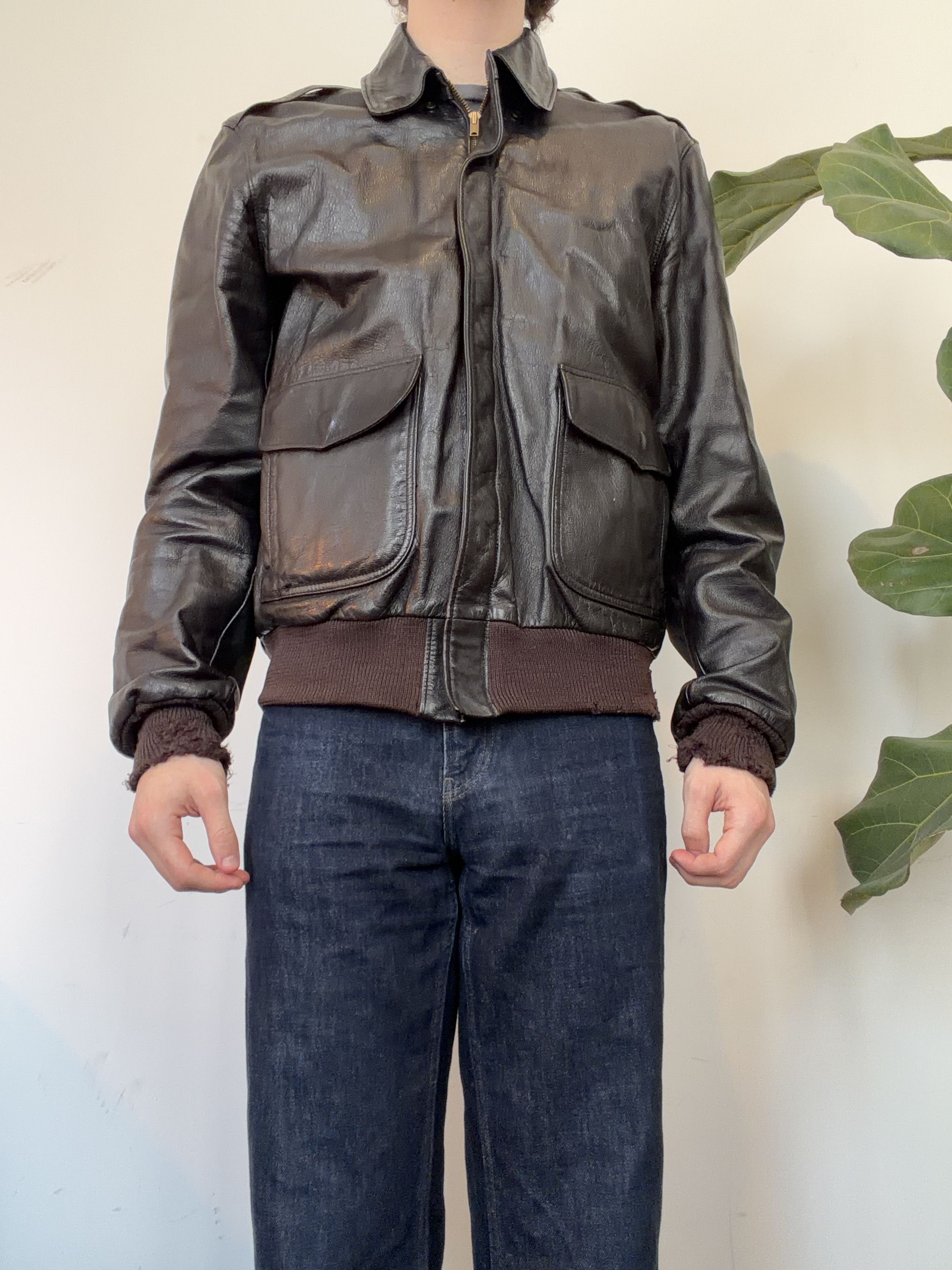 L.L. Bean L.L. Bean Leather Jacket Size US M / EU 48-50 / 2 - 2 Thumbnail
