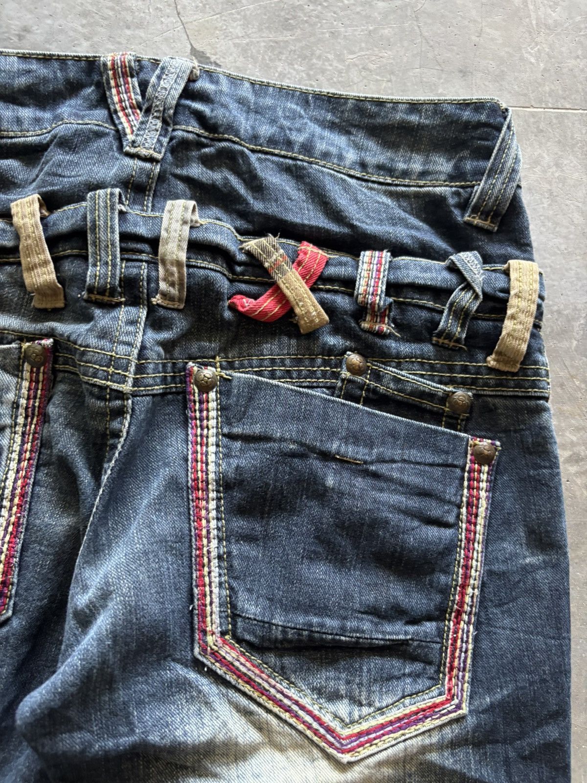 PPFM double waist sorridere faded wash whiskered japanese punk Size US 31 - 13 Thumbnail