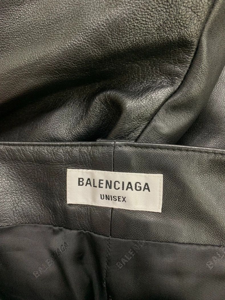 Balenciaga Balenciaga Black Leather Long Pants Size US 36 / EU 52 - 4 Thumbnail