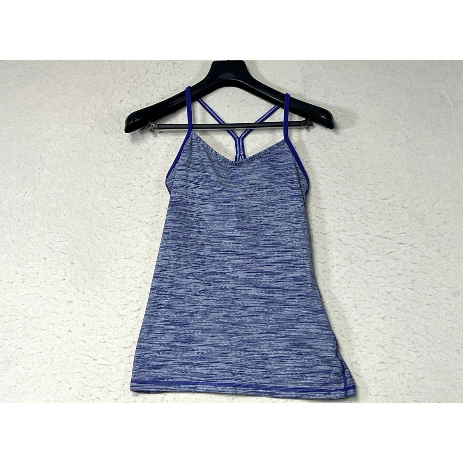 Lululemon Lululemon Power Y Tank Purple Space Dye 8 Womens Sleeveless Racerback Built-In Bra Moisture Wicking Athletic Yoga Gym Training Workout Top Size M / US 6-8 / IT 42-44 - 2 Thumbnail