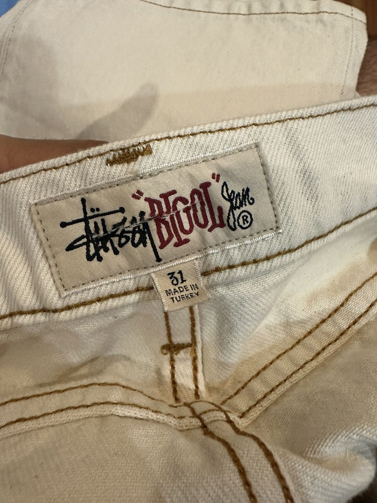 Stussy Stüssy Big OL’ Denim Pant White Size US 31 - 4 Thumbnail