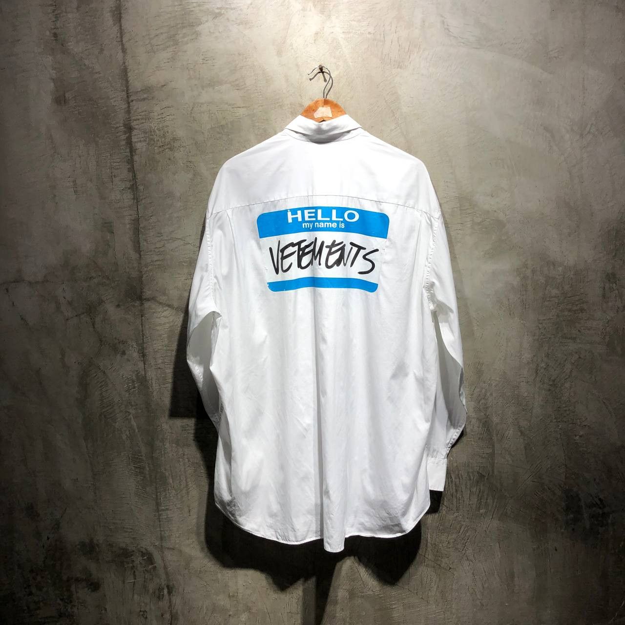 Vetements “My Name Is” Button Down long sleeves fit 4XL