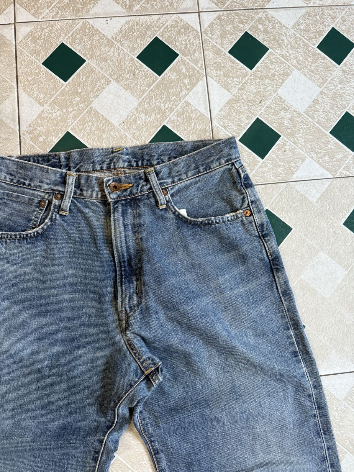 Edwin × Vintage 90’s EDWIN 505X RARE POCKET LOGO JAPANESE BRAND Y2K PANTS Size US 31 - 7 Thumbnail