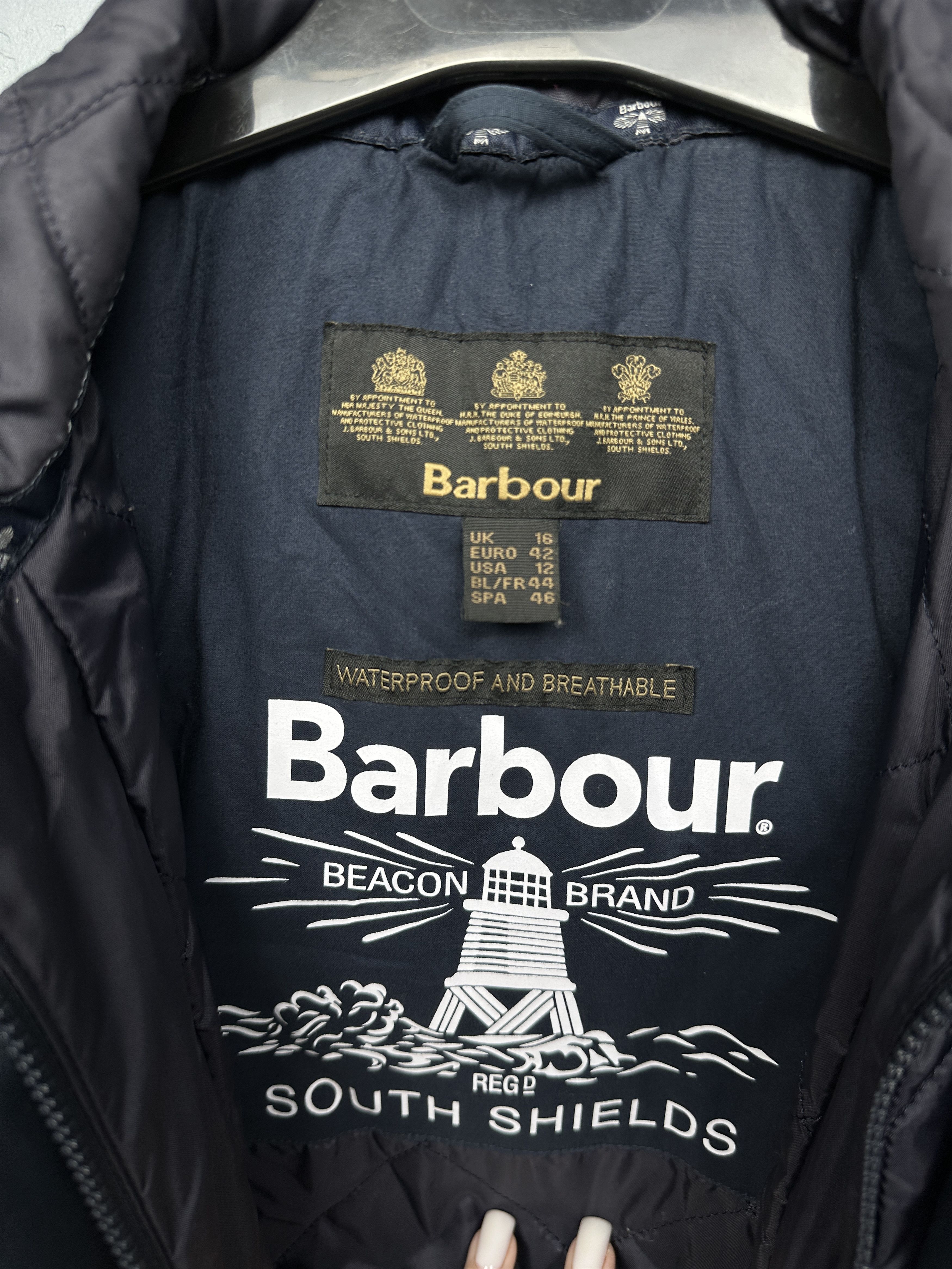 Barbour Barbour Womens Mast Waterproof Jacket Size XL / US 12-14 / IT 48-50 - 3 Thumbnail
