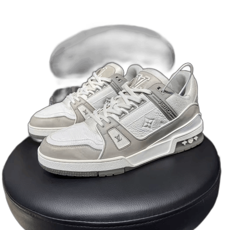 Louis Vuitton LV Trainer Sneakers Gray and White Colorway Size US 8 / EU 41 - 1 Thumbnail