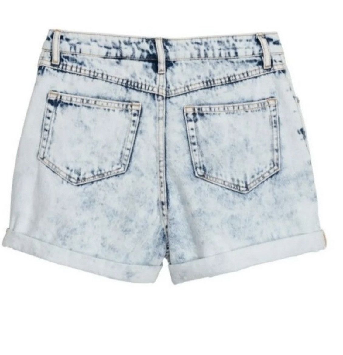 H&M Bugs bunny looney tunes acid wash Jean shorts cartoon Size 28" / US 6 / IT 42 - 3 Thumbnail