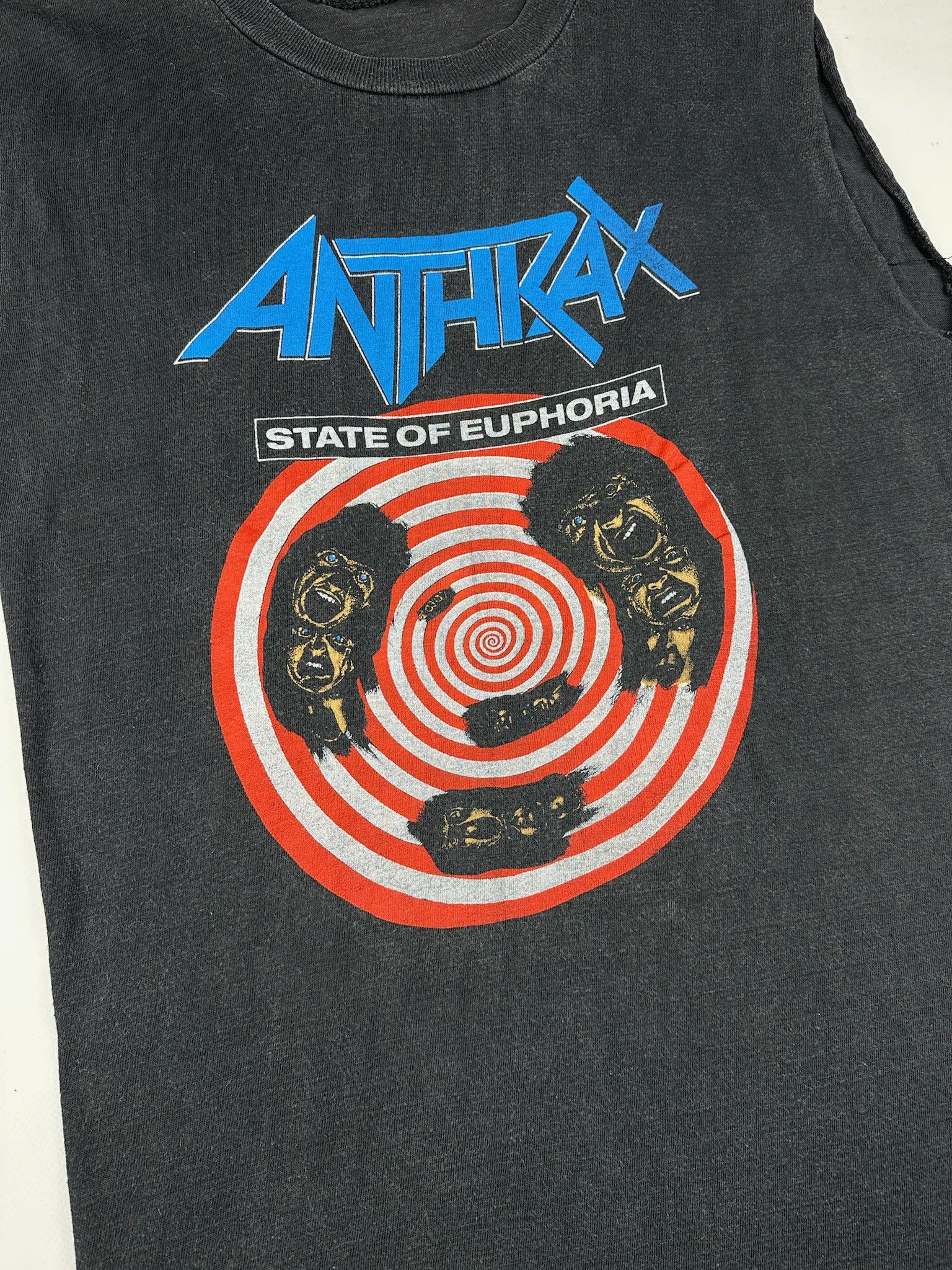 Band Tees Vintage Anthrax tee sleeveless Shirt tank top punk Size US M / EU 48-50 / 2 - 8 Thumbnail