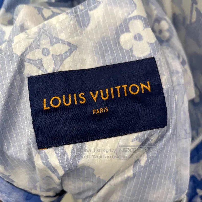 Louis Vuitton Louis Vuitton Blue ink logo zipper jacket Size US L / EU 52-54 / 3 - 3 Thumbnail