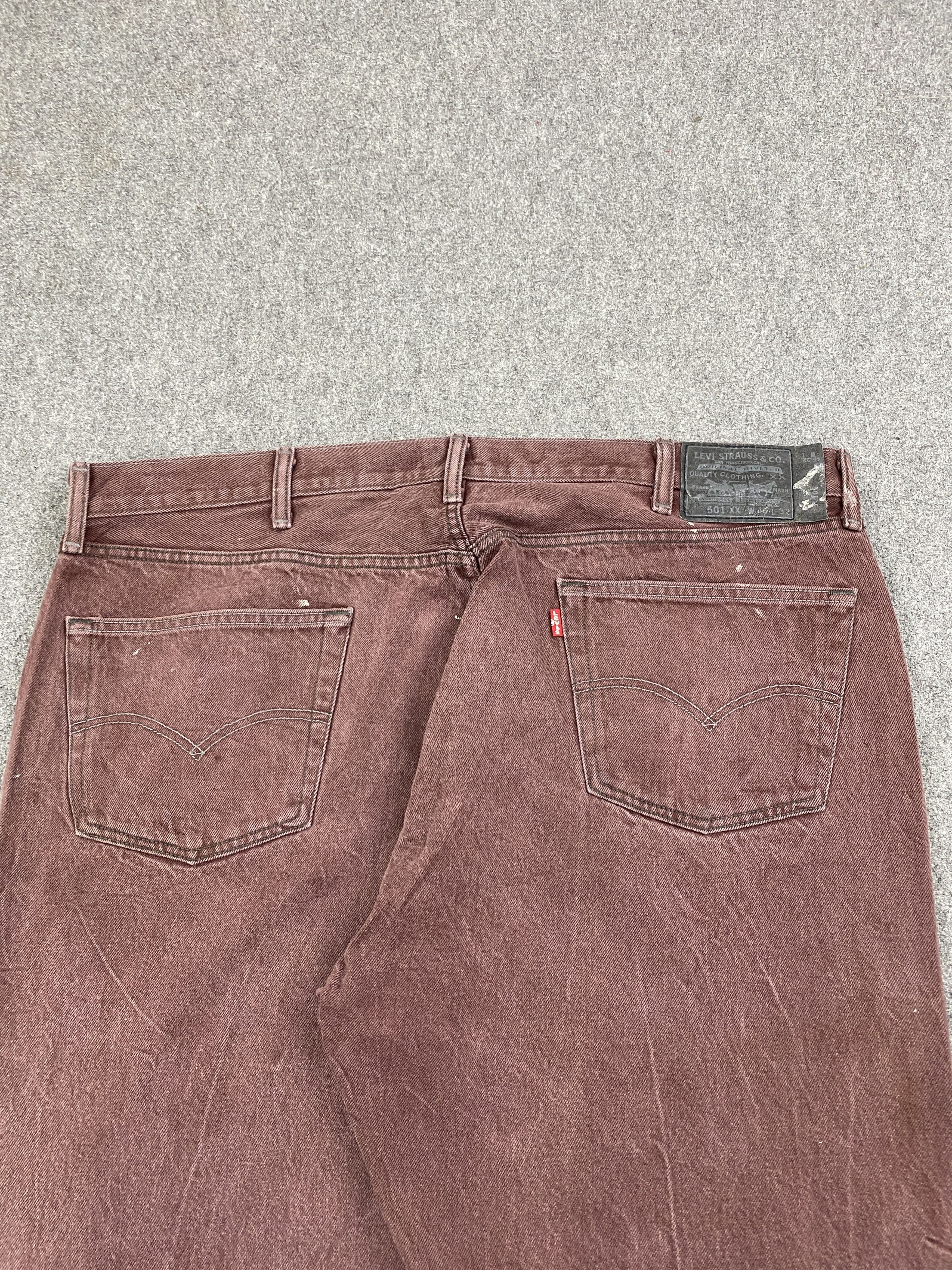 Levi's × Vintage Maroon Colour Vintage Levis 501 Jeans Size US 44 / EU 60 - 4 Thumbnail