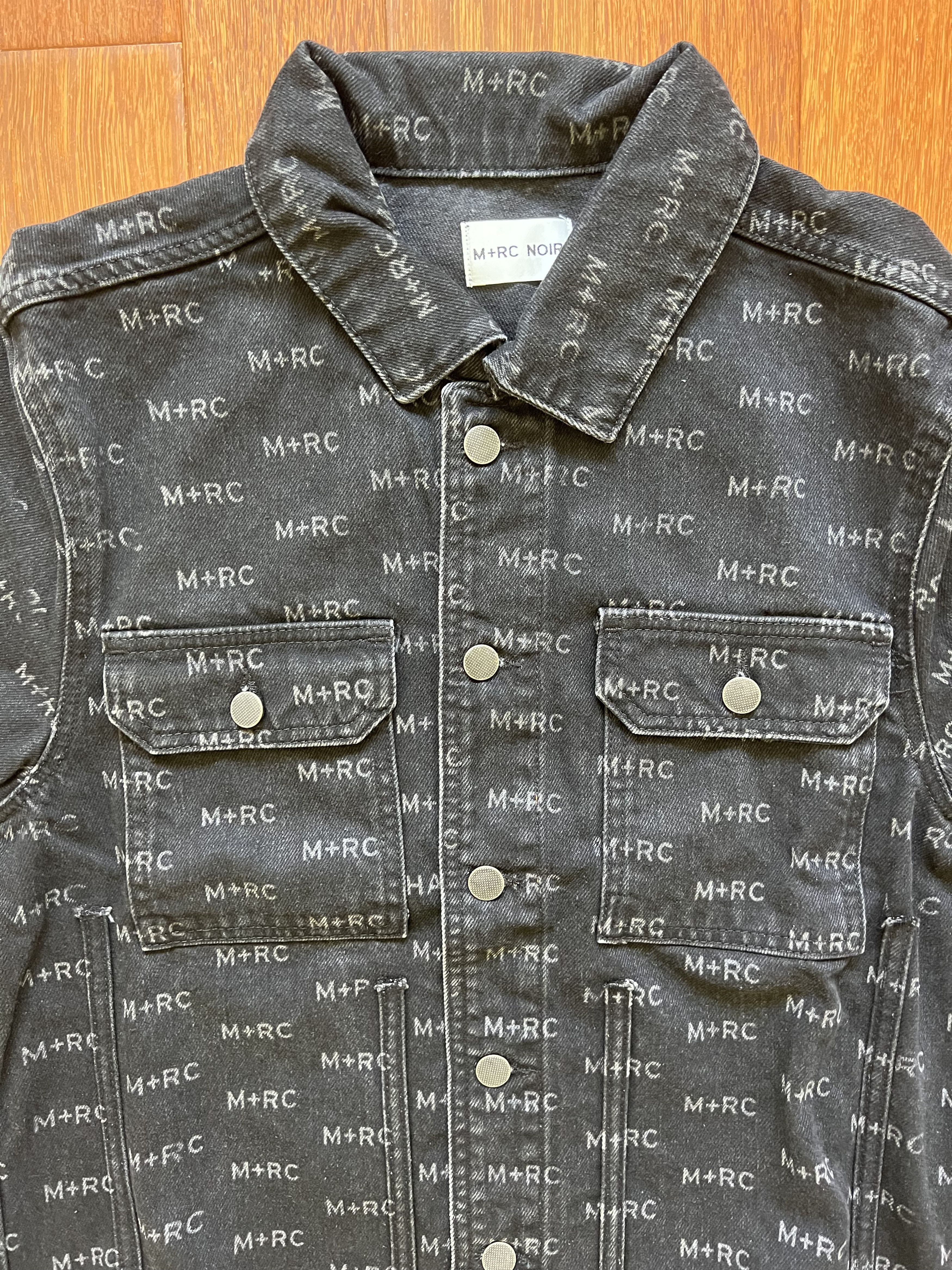 M+Rc Noir 💚 SS19 M+RC Noir Logo Denim Black Jacket Medium NEW Size US M / EU 48-50 / 2 - 8 Thumbnail