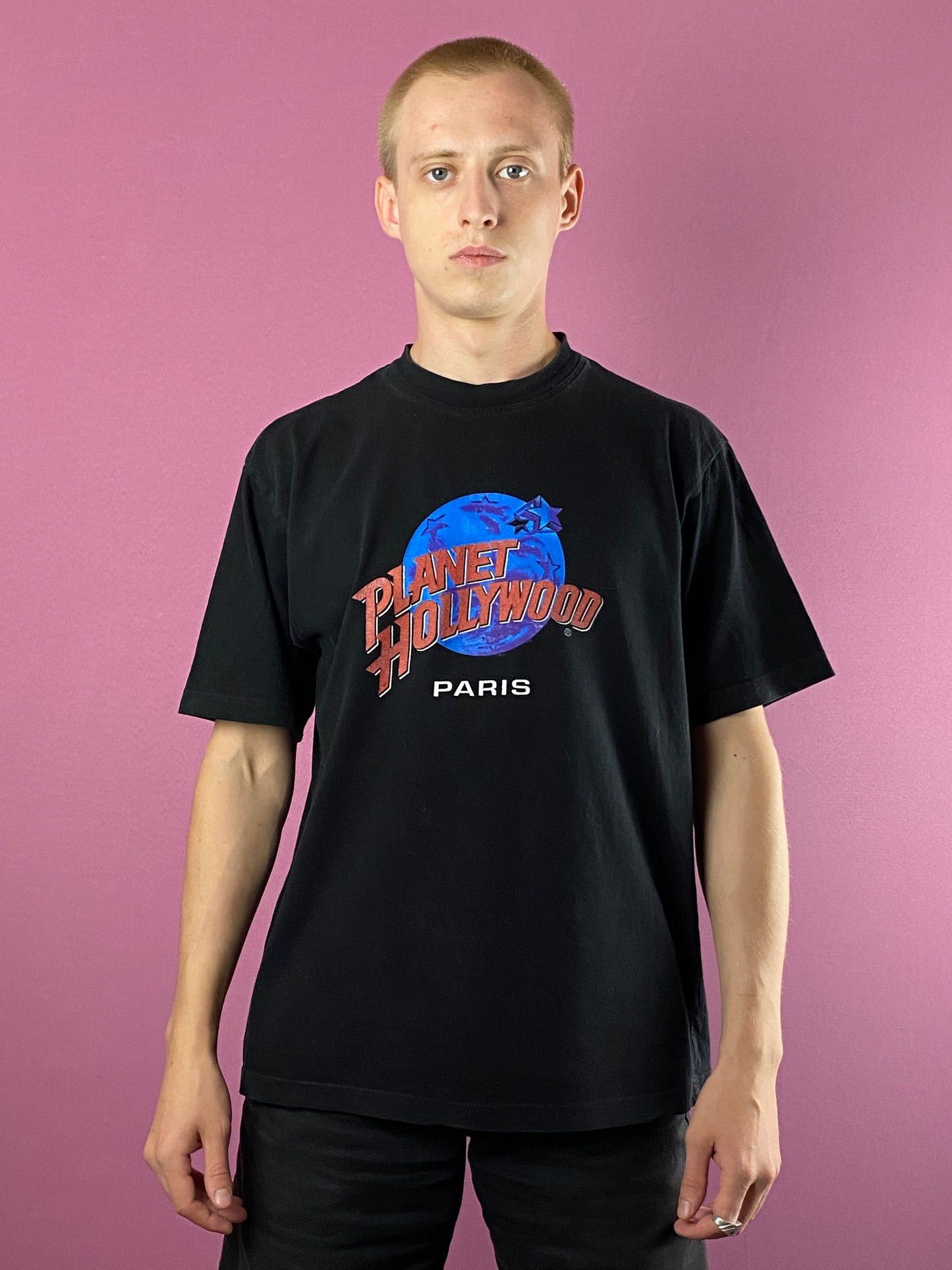 Planet Hollywood × Vintage 1998 Planet Hollywood Paris 90s Vintage Men's T-Shirt - M Size US M / EU 48-50 / 2 - 2 Thumbnail