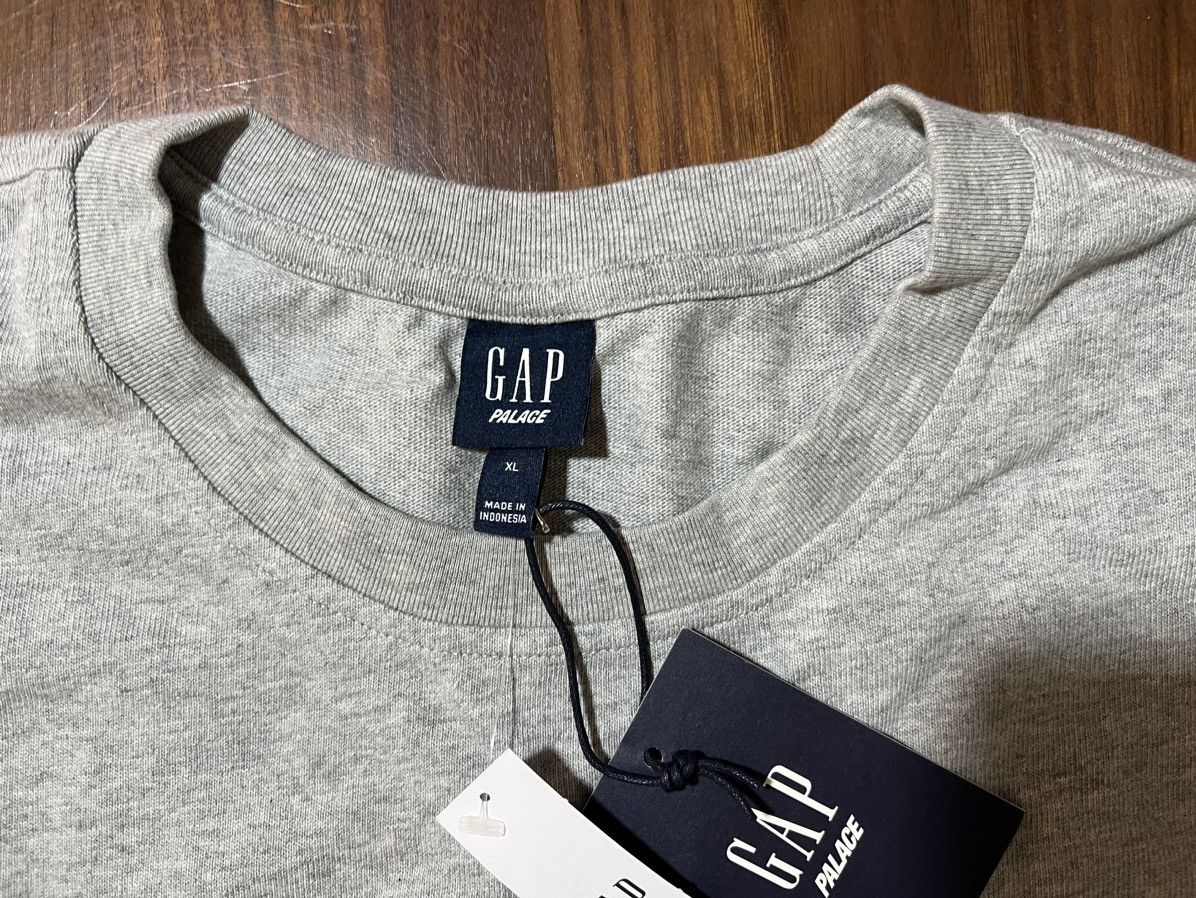 Gap Palace Gap Heavy Jersey T-Shirt Soft Cotton Logo Grey Tee XL 