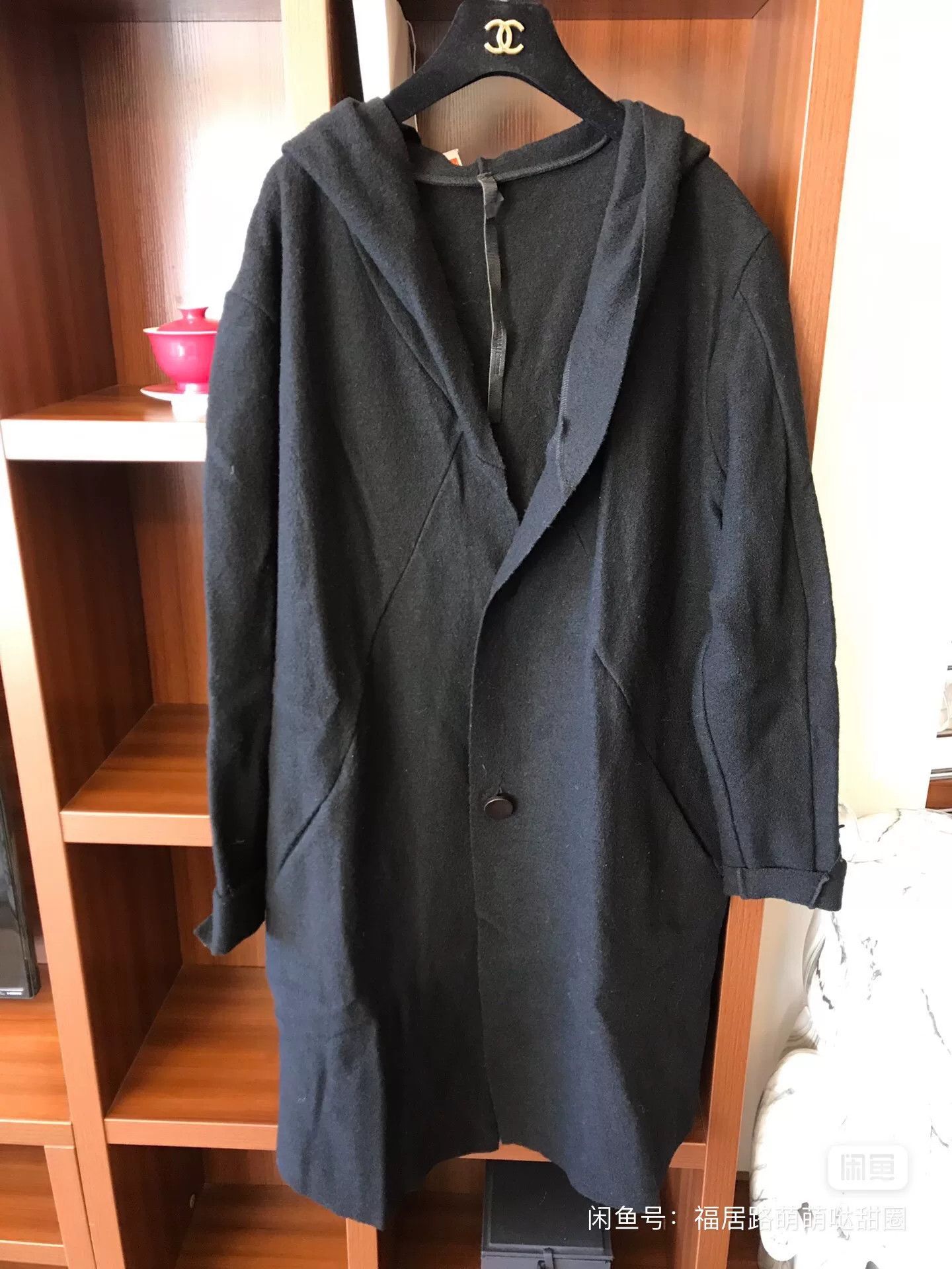 Other Dark Wool Hooded Coat, Brand New Size US S / EU 44-46 / 1 - 1 Thumbnail