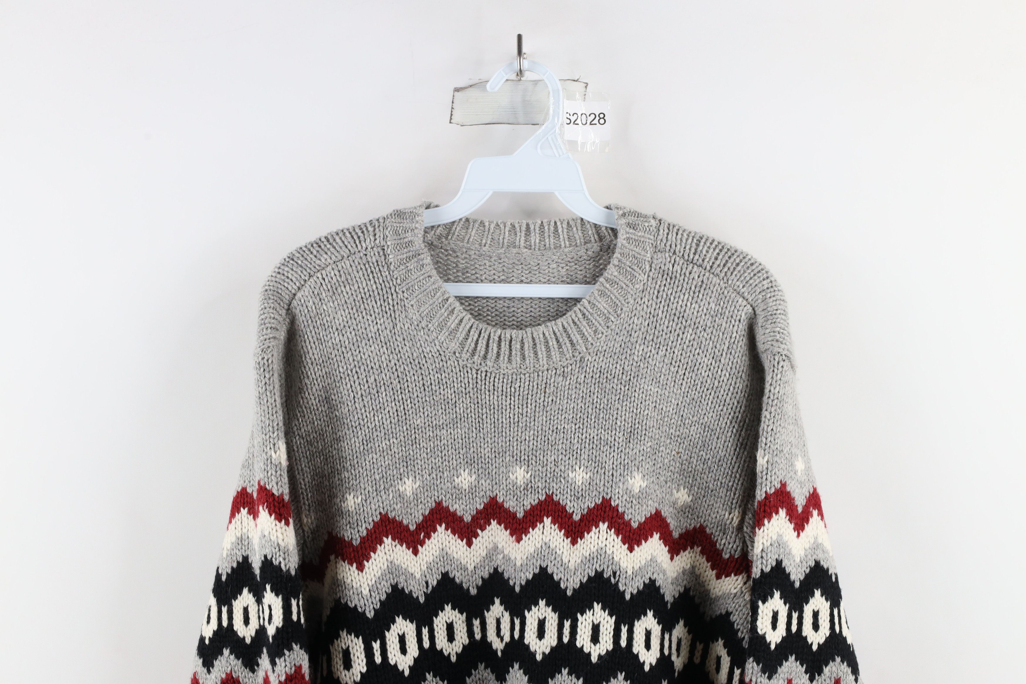 Vintage Vintage 90s Streetwear Fair Isle Chunky Knit Dad Sweater Size US L / EU 52-54 / 3 - 2 Thumbnail
