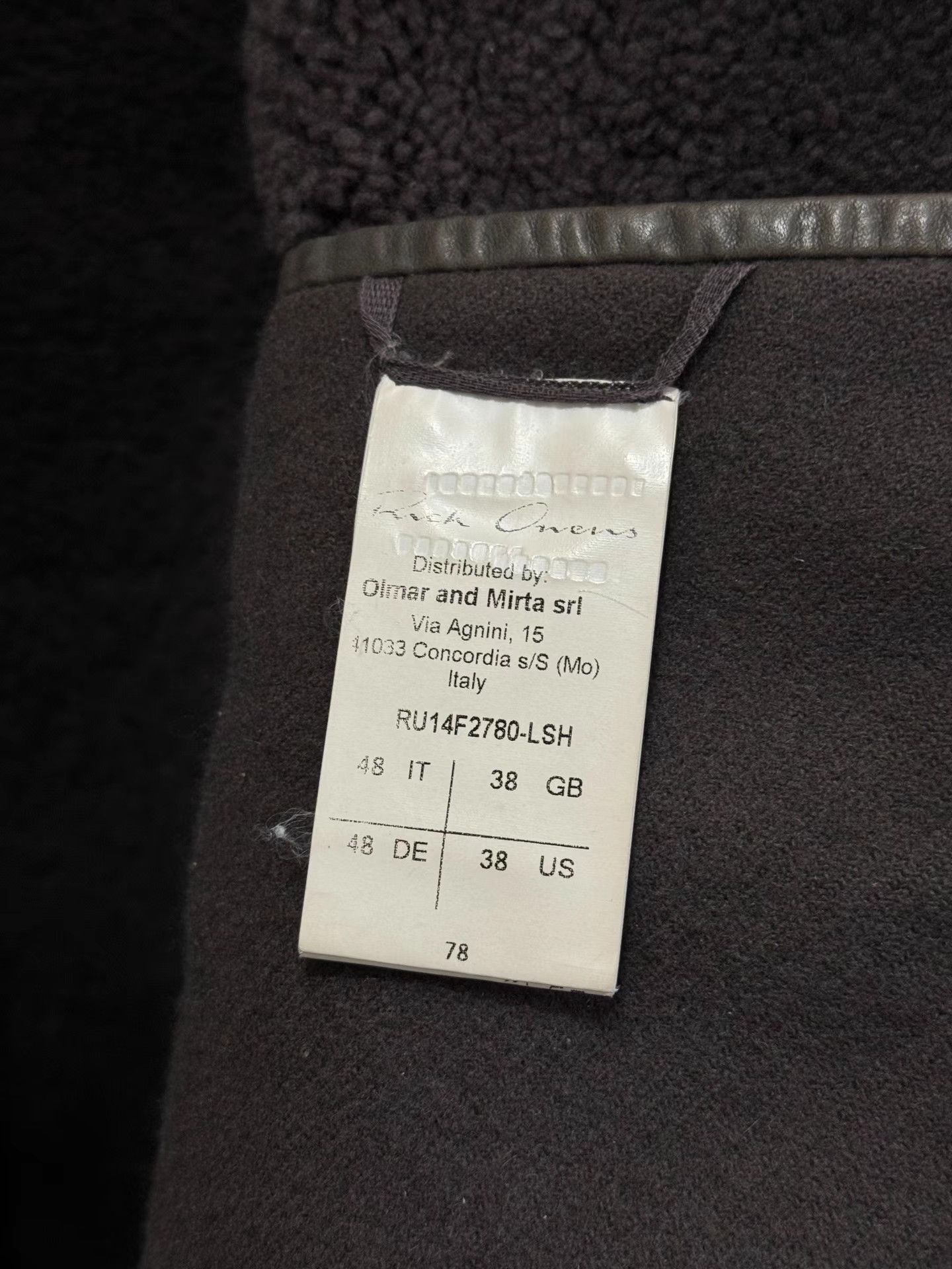 Rick Owens Rick Owens 14FW mainline shearling jacket Size US M / EU 48-50 / 2 - 8 Thumbnail