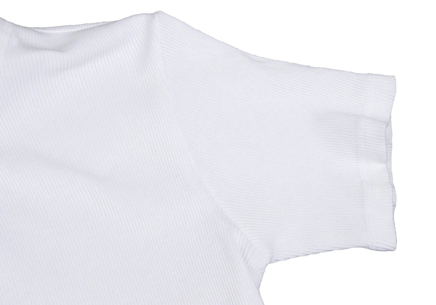 Jean Paul Gaultier Cotton Rib T-Shirt with Hem Detail in White Size US S / EU 44-46 / 1 - 7 Thumbnail