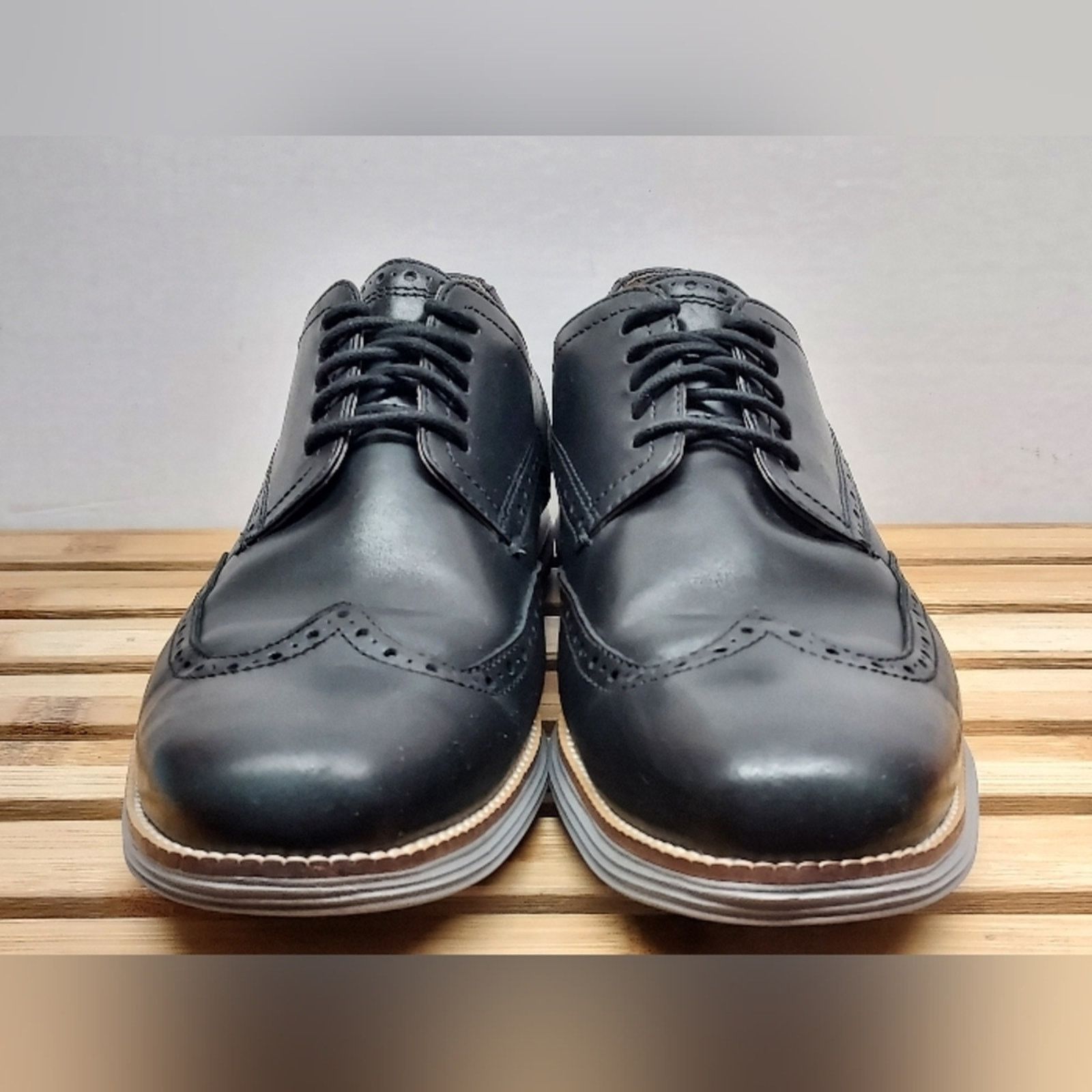 Cole Haan Cole Haan Mens | Black | Grand Wingtip Oxford Shoes Size 12M Size US 12 / EU 45 - 5 Thumbnail
