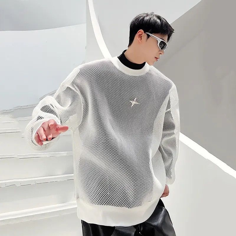 Japanese Brand × Vintage Sweatshirt with long sleeves and cutouts holes sweater y2k Size US L / EU 52-54 / 3 - 2 Thumbnail